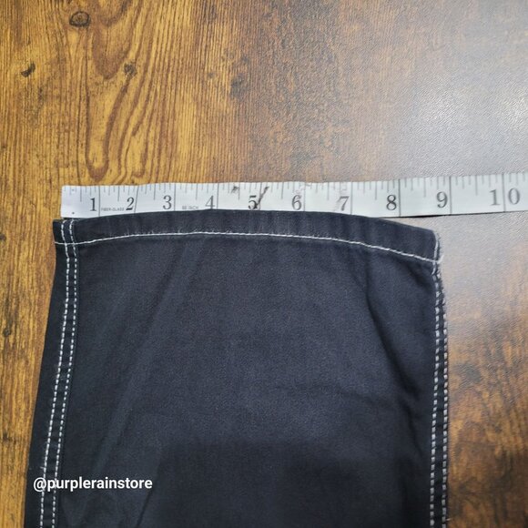 HT Denim Cargo Carpenter Jeans 3 High Rise Thick Stitch Hipster Streetwear Emo - Picture 10 of 12